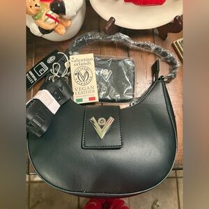 Valentino Orlandi Black and Silver  Shoulder Bag NWT